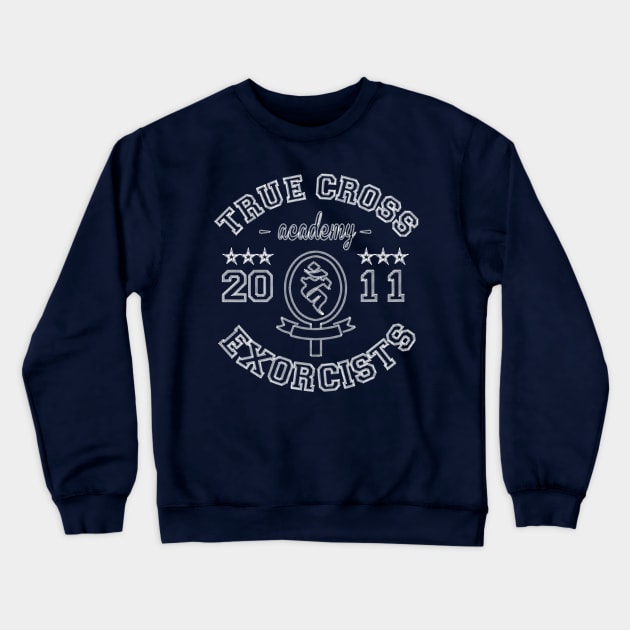 Blue Exorcist True Cross Academy Baseball Logo Crewneck Sweatshirt by TeacupNeko